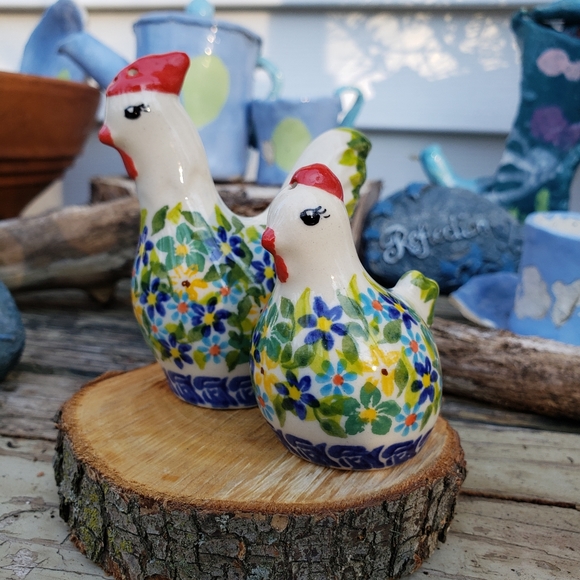 polish pottery Other - Polish Pottery Salt and Pepper Shakers